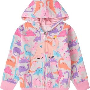 Colorful Dinosaur Print Kids Hoodie
